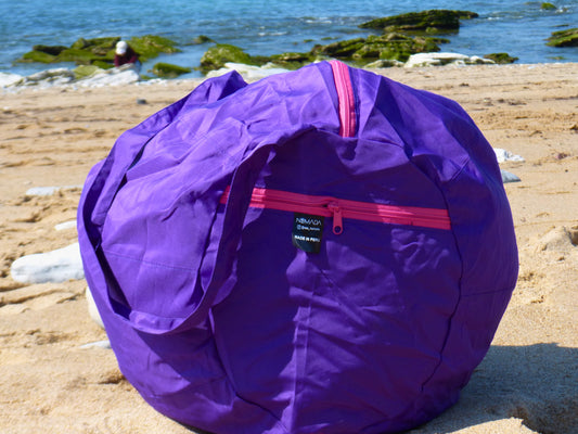 Coussin de plage violet avec anse